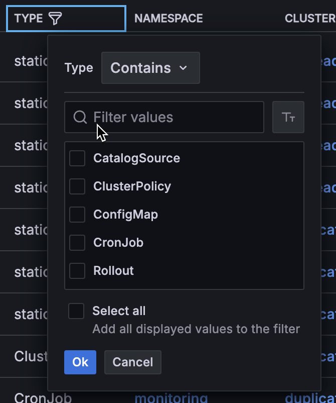 Sorting for workload type