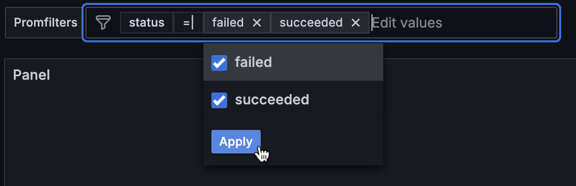 Multiple values selected Multiple values selected
