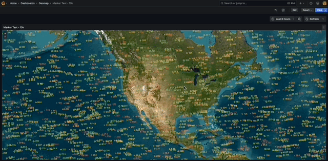 10,000 styled markers with text labels π° before with 10,000 markers