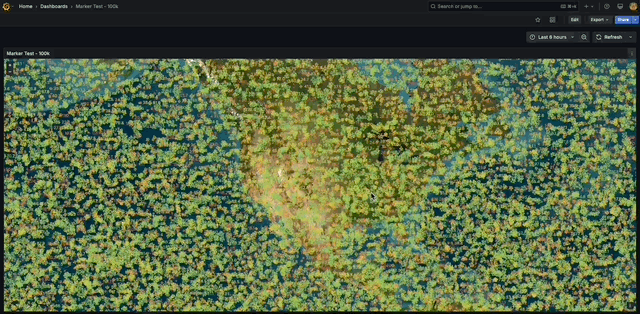 100,000 styled markers with text labels π after with 100,000 markers